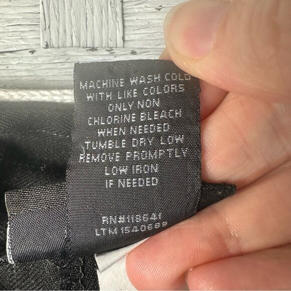 Lane Bryant trouser, black light gray plaid pockets, career evening plus size - Picture 5 of 9